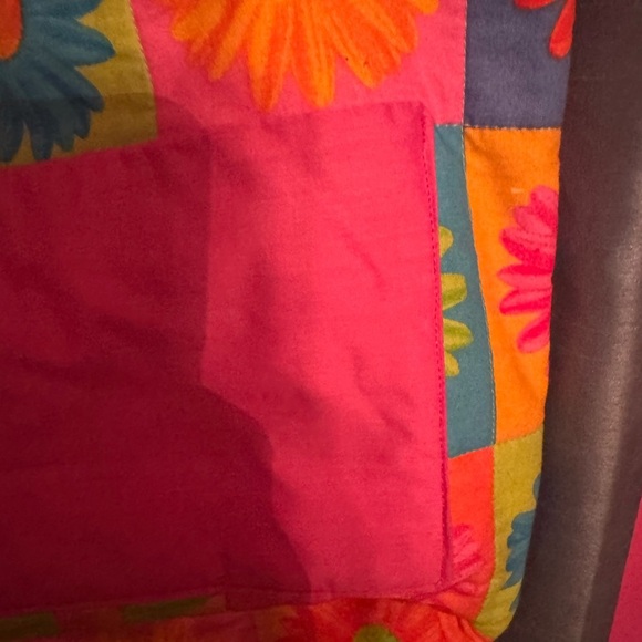 Handmade Spring Flowers Women’s Tote 12x16 Interior Exterior Pocket Flower Clasp - Picture 4 of 13